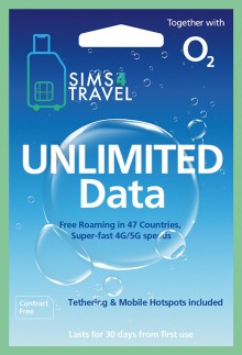 O2 Data Sim Card Preloaded with UNLIMITED 4G/5G Data